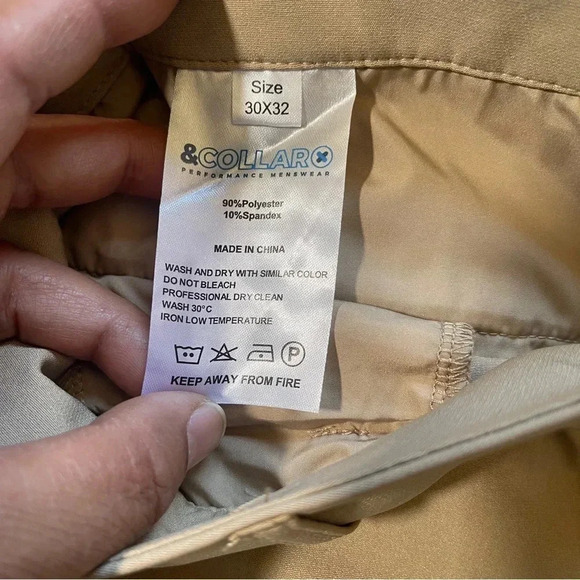 &Collar Range 2.0 Athletic Fit 30x32‎ Khaki New With Tag 3D Stretch - Picture 6 of 12